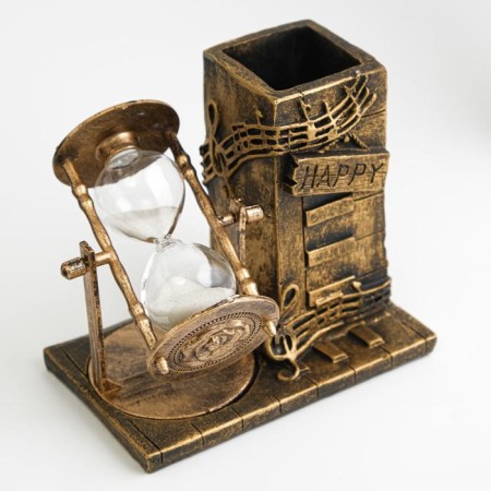 Sanding clock "Notes", souvenir, organizer for the office, 14.5 x 8 x 13 cm-3