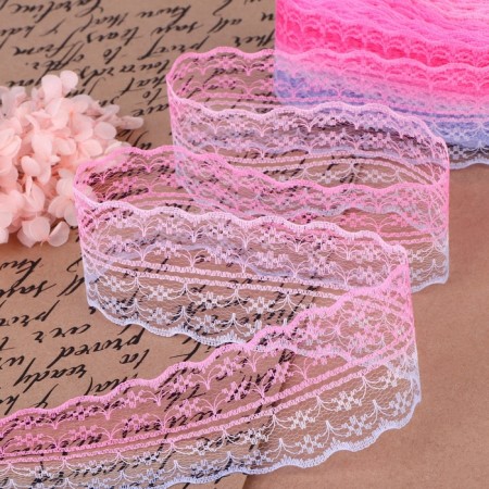 Capricon lace "Gradient", 45 mm × 10 ± 1 m, pink/lilac # 3 color-2
