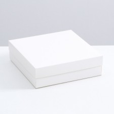 The box is folding, cover is, white, 20 x 20 x 6 cm