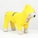 Combiason for dogs, demi -season with a lining, size L (DS 32, OG 48 cm), yellow