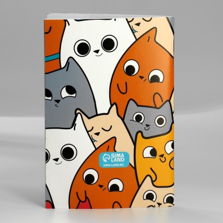 Chancellery set: notebook coloring, stencil, stickers and wax crayons of “there are no cats a lot”-12