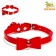 Collar "radiance" with a bead and a tambourine, 29 x 1 cm, Osh 21-26, red