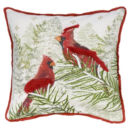 Decorative pillow with Northern Cardinal from the New Year Essential collection, 45x45 cm 102618
