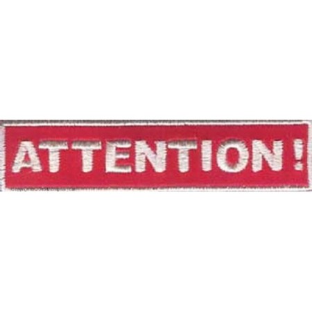 Pattern "Attention-Enough", white-red
