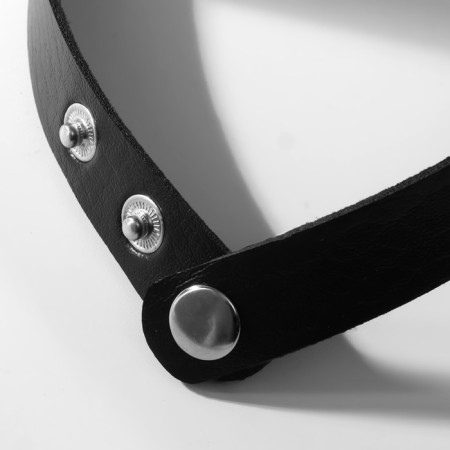 Choker "Temptation" heart, black color in silver, 40 cm-1