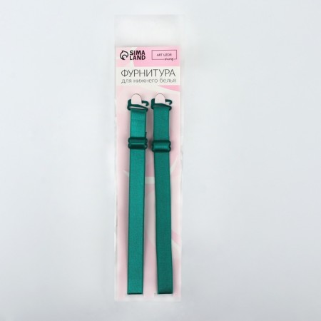 Textile straps, 1.5 cm, 37 cm, steam, emerald color-2