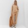 Women's costume (sweatshirt, trousers) minku: casual collection beige color, size 42
