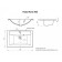 Paola Mario shell, half -vested, 70 cm, rectangular