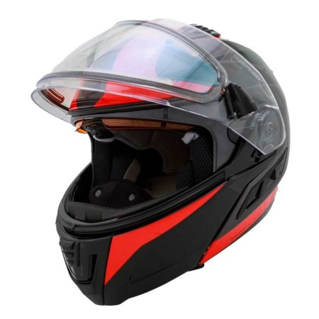 Snowmobile helmet Zox Condor Parkway, glass with electric heating, gloss, size l, red, black-6