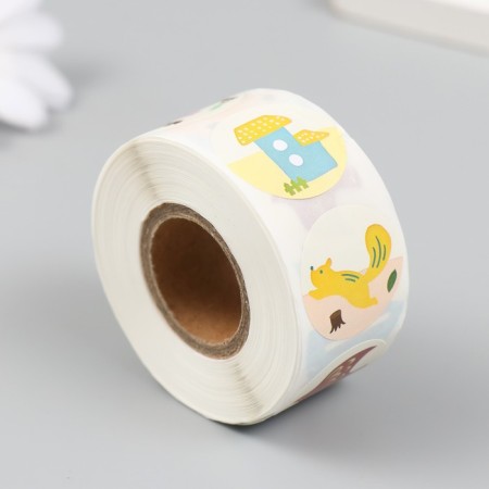 Stick Paper "House at the river" d = 2.5 cm 500 pcs in a roll 3x6.5x6.5 cm-1