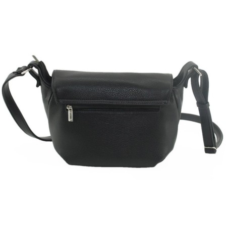 Female bag, artificial leather, black 22x10x18 cm-1