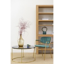 Eirill chair, 530 × 590 × 770 mm, velor, dark green color