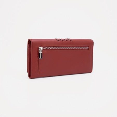 Women's wallet on magnets, red color-1