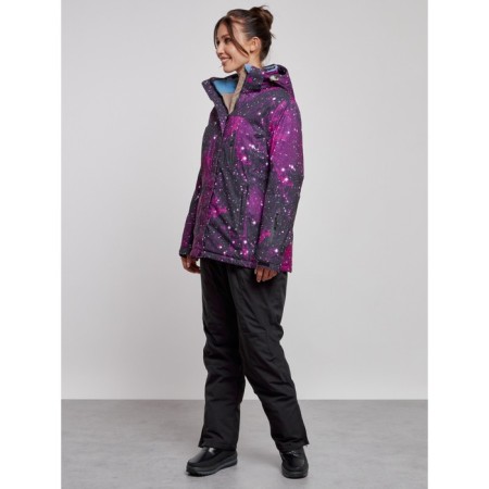 Ski costume female winter, size 58, burgundy color-1