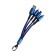 Cable keychain 3 in 1, microUSB/type -c/lightning - usb, 2.4 a, blue