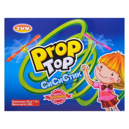Candy "Prop Top Si Sile" Soft with a toy, in straws, 15 g