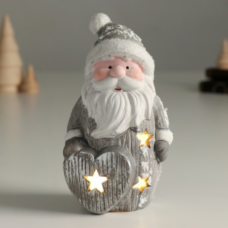 Souvenir Ceramics Light "Santa Claus with heart" 8.3x7.5x16.5 cm