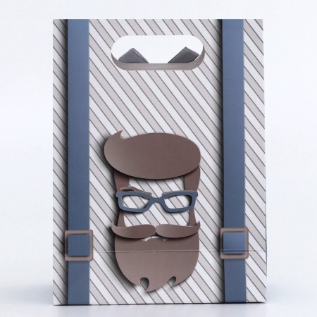 Gift box-package, packaging with a cut pen, "man", 12 x 6 x 16 cm-1