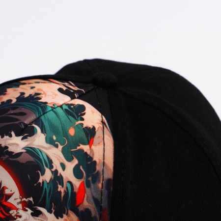 Baby cap for the boy “Waves”, anime, black color, rr 52-54, 5-7 years old-4