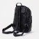 Women's backpack made of artificial leather with lightning, black color