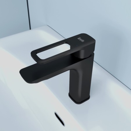 Mixer for the IDDIS Slide Slibl00i01 sink, single -legged, pour height 109 mm, black-3