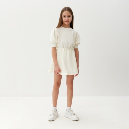 Kit for a girl (sweatshirt and skirt) minku, milk color, height 122 cm-1
