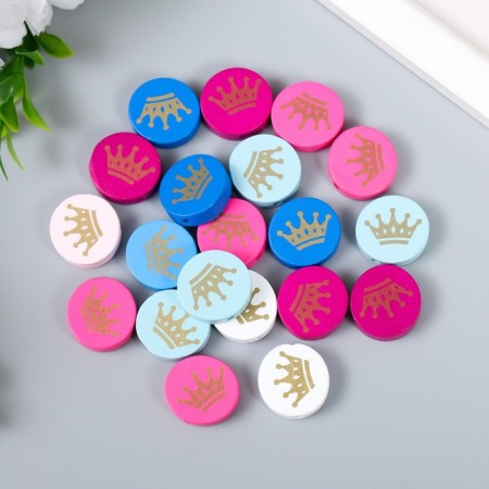 Beads for creativity tree "Crown" set 20 pcs mix 0.5x2x2 cm