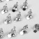 Bell for needlework, set of 20 pcs., Size 1 pc. - 0.8 cm, silver color