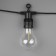 Girlyanda "Bels Light" 5 m with nozzles "light bulbs", IP44, UMS, dark thread, 10 LED, white glow, 220 V
