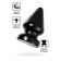 Anal plug Toyfa Popo Pleasure Draco β, cone, PVC, 115x210 mm, black color