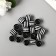 Beads for creativity plastic "Black and white cylinder" set of 20 pcs 1x1.2x1.2 cm