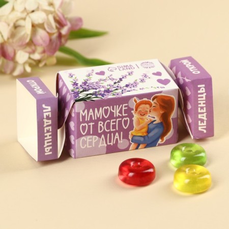 Леденцы с соком «Мамочке» в коробке конфете, 50 г.-1