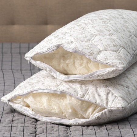 Bamboo pillow+latex 68x68cm, high, bamboo. fiber/natures. Latex, TIK, PE100%-3