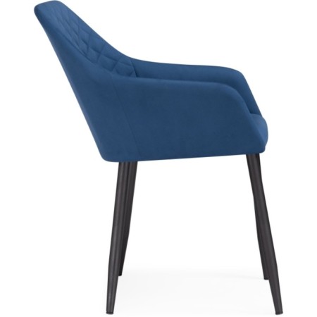 Steve Metal/velor, black/blue 52x68x81 cm-2