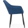 Steve Metal/velor, black/blue 52x68x81 cm
