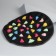 Massage rug, d = 34 cm, black/multi -colored color