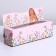 Box for makarun confectionery, packaging, "flowers", 18 x 5.5 x 5.5 cm