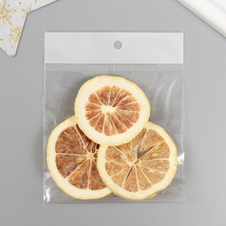 Decor for creativity "dried lemons" yellow color, 5 cm (set 3 pcs)-2
