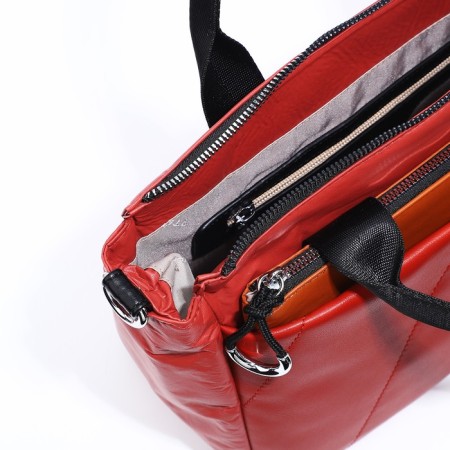 Bag-tout on zipper, red color-7