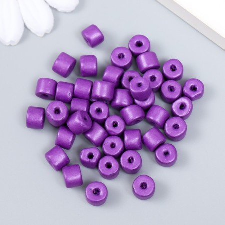 Beads for creativity plastic cylinder "violet" set of 20 g 0.6x0.6x0.5 cm-1
