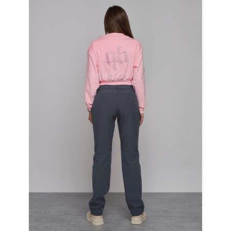 Sports female trousers, size 44, dark gray color-4