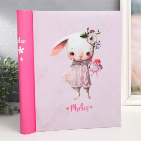 Photo album on 20 magnetic sheets 23x28 cm, int. spiral "Mice and Bunny" rabbit