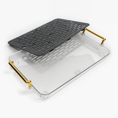 Tray for the tea ceremony, 20 x 35 cm, gray-1