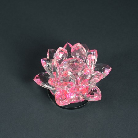 Souvenir glass "Pink lotus on the stand" rotates 5.5x9x9 cm-2