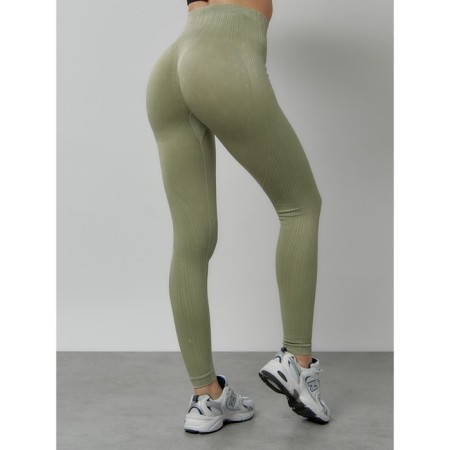 Lingins for fitness women, size 46, khaki color-10