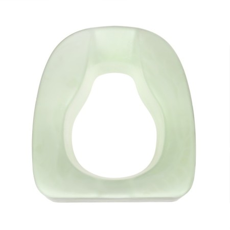 Silent toilet seat, for elderly and low -mobility, 42 × 38 cm, polyurethane foam, green-7