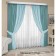 Set of curtains "Canvas", size 200x270 cm, 2 pcs, turquoise color, blue