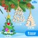 New Year's blanks for creativity "New Year! Christmas trees with a suspension ", 3 pcs