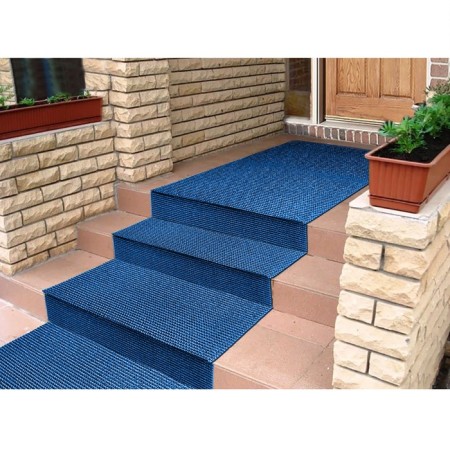 Coating carpet bristle "grass", 0.95 × 11.8 m, in roll, blue color