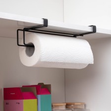 Holder for towels of a hinged shade, 27 × 7.5 × 9.5 cm, black